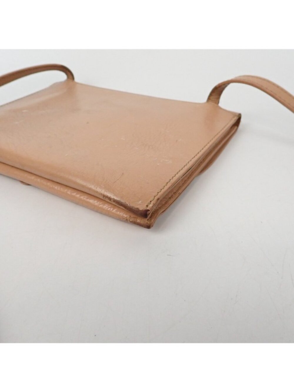 Lucky Brand Leather Fold-Over Crossbody Purse – Tan Cream – Vintage Bag - Picture 5 of 6